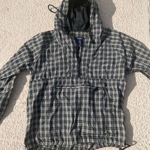 Plaid Jacket with hood and pockets